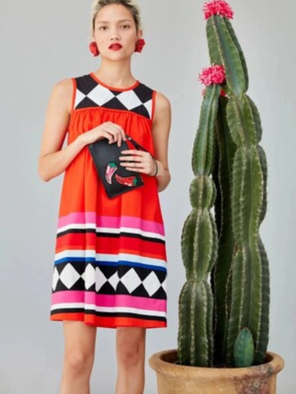 KATE SPADE New York Geo Border Shift Dress Size XL / XXL Orig $348 PLEASE READ